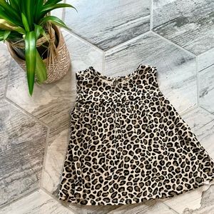 Old Navy girls 2T adorable leopard print tank dress. Empire style, cozy cotton.